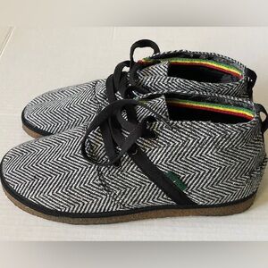 One Love Brand Black Gray Casual Shoes Lace Up Sneakers Men’s Sz 9 By Bob Marley